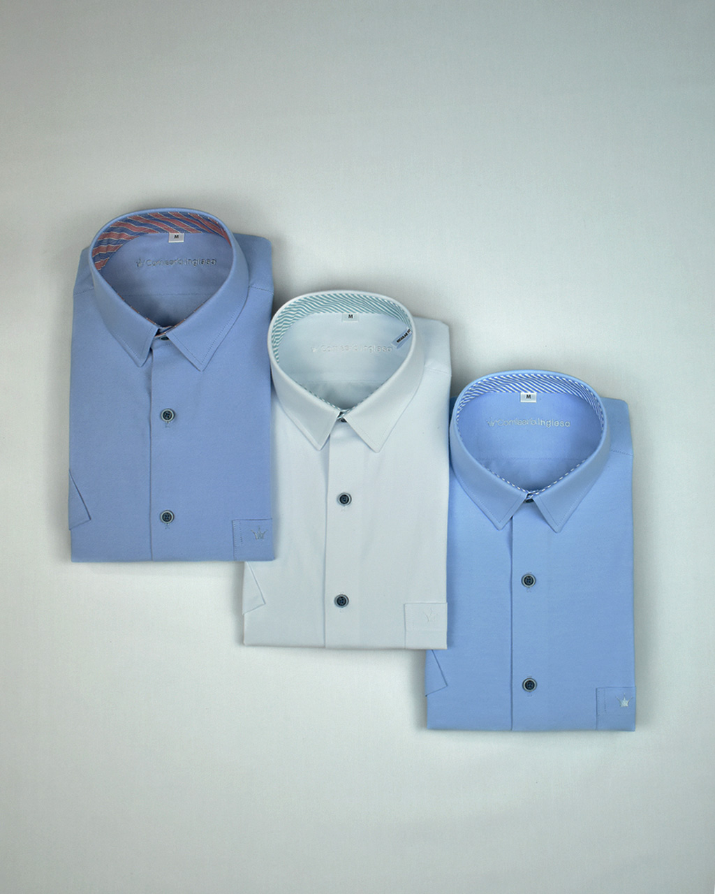 CAMISA OXFORD SPORT SLIM FIT CON DISEÑO EN CUELLO